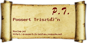 Possert Trisztán névjegykártya